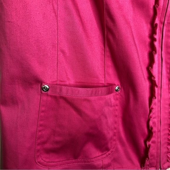 NEW - CHRISTOPHER & BANKS Barbie Pink Cotton Lightweight Zip Front Vest Size XL - Picture 3 of 7